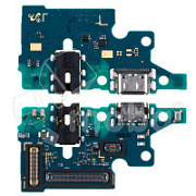 Шлейф для Samsung Galaxy A71 (A715F) плата системный разъем/разъем гарнитуры/микрофон - Премиум