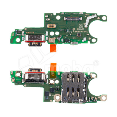 Шлейф для Huawei Honor X9d 5G (MTN-NX1) плата на системный разъем/разъем SIM/микрофон - Премиум