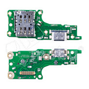 Шлейф для Huawei Honor X9 (ANY-LX1) плата на системный разъем/разъем SIM/микрофон