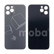 Задняя крышка для iPhone 12 Pro (A2407) Серый (стекло, узкий вырез под камеру, логотип) - Премиум
