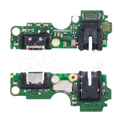 Шлейф для Tecno Spark 20C (BG7n) плата на системный разъем/разъем гарнитуры/микрофон - Премиум