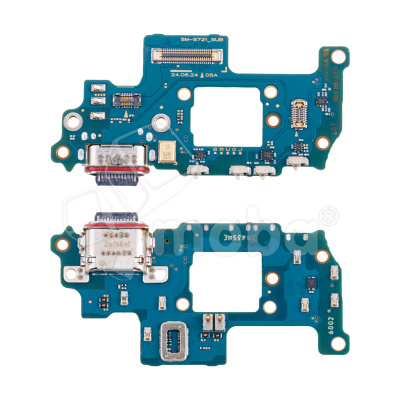 Шлейф для Samsung Galaxy S24 FE (S721B) плата системный разъем/разъем SIM/микрофон - Премиум