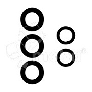 Стекло камеры для Samsung Galaxy A13 (A135F/A137F) (комплект 5 шт.) Черный