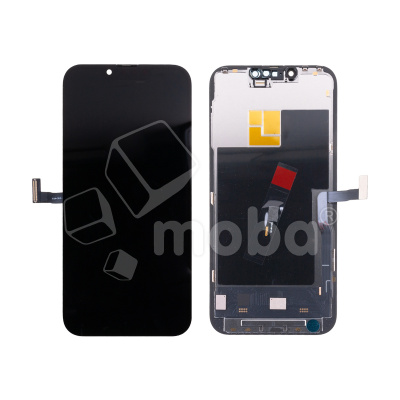 Дисплей для iPhone 13 Pro (A2640) в сборе с тачскрином Черный - (Soft OLED, Full HD, 120 Гц) (площадка под IC)