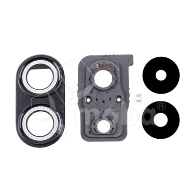 Стекло камеры для Xiaomi Poco X7 Pro (2412DPC0AG) в сборе с рамкой Черный