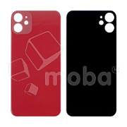 Задняя крышка для iPhone 11 (A2221) Красный (стекло, широкий вырез под камеру, логотип)